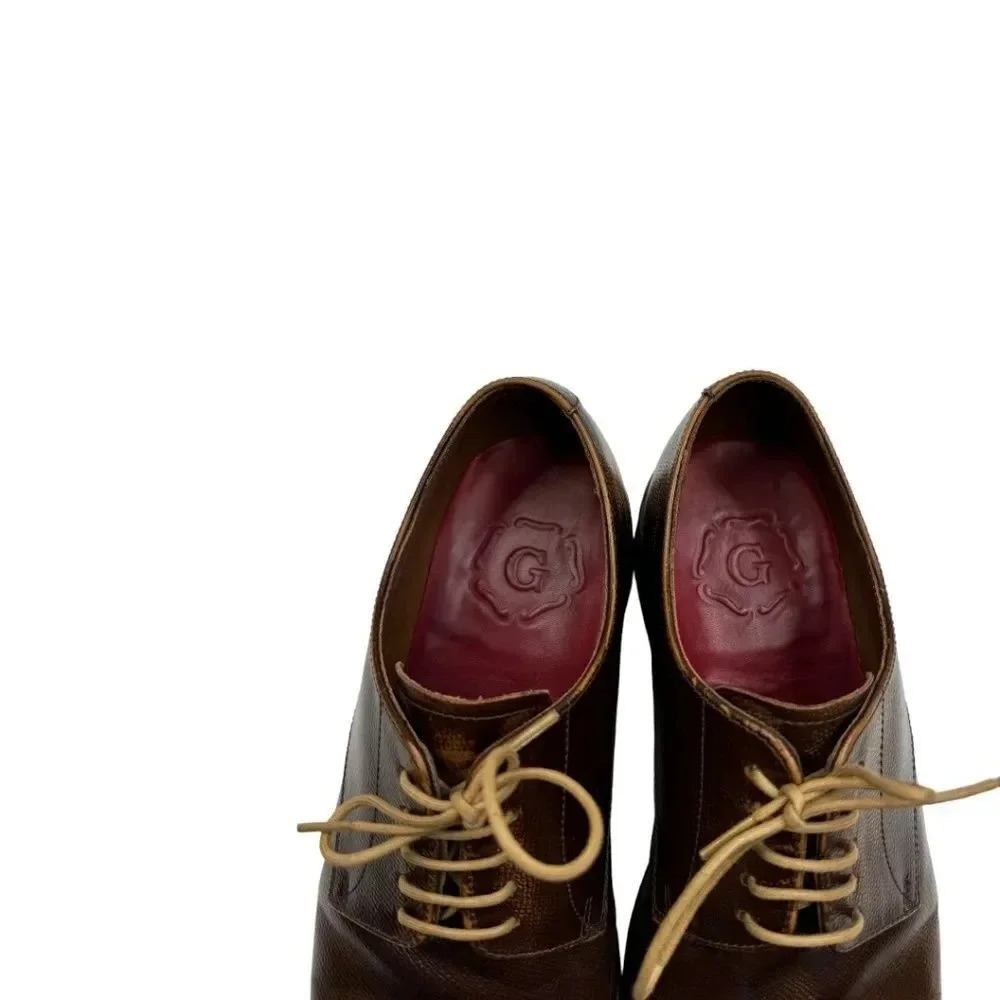 Grenson Curtis Derby Shoes Brown Leather Goodyear Welted Men’s US 9 UK 8.5 - Picture 11 of 15